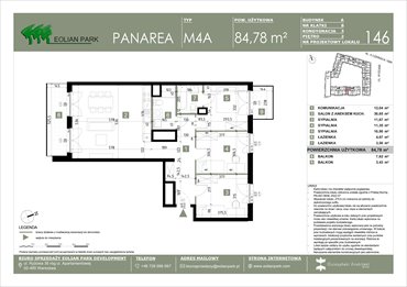 rzut mieszkanie na sprzedaż 85m2 mieszkanie Warszawa, Ursus, Ryżowa