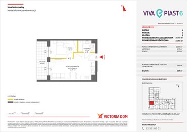 rzut mieszkanie na sprzedaż 36m2 mieszkanie Kraków, Mistrzejowice, ul. Piasta