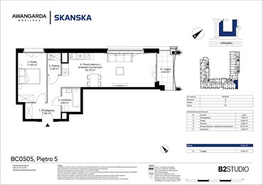 rzut mieszkanie na sprzedaż 51m2 mieszkanie Kraków, Prądnik Czerwony, Mogilska 126