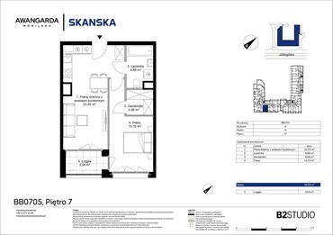 rzut mieszkanie na sprzedaż 45m2 mieszkanie Kraków, Prądnik Czerwony, Mogilska 126