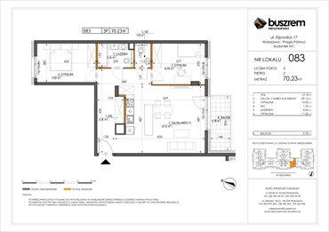 rzut mieszkanie na sprzedaż 70m2 mieszkanie Warszawa, Praga Północ, Kijowska 17