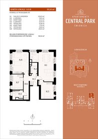 rzut mieszkanie na sprzedaż 92m2 mieszkanie Świdnica, Lipowa 14