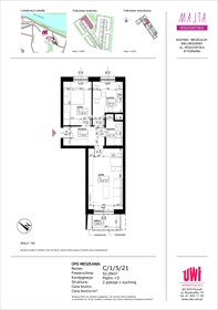 rzut mieszkanie na sprzedaż 52m2 mieszkanie Poznań, Rataje, ul. Klemensa Mikuły 1 i 3