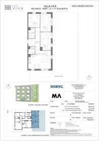 rzut mieszkanie na sprzedaż 76m2 mieszkanie Wrocław, Iwiny, ul. Franza Petera Schuberta