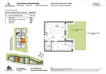 rzut mieszkanie na sprzedaż 47m2 mieszkanie Łódź, Widzew, Przybyszewskiego 292-300