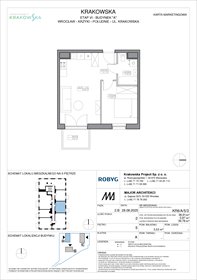 rzut mieszkanie na sprzedaż 39m2 mieszkanie Wrocław, Krzyki, Krakowska 112