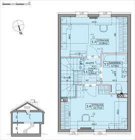 rzut dom na sprzedaż 73m2 dom Słomin, Piaseczyńska