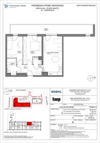 rzut mieszkanie na sprzedaż 60m2 mieszkanie Wrocław, Stare Miasto, Trzemeska