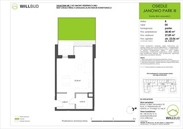 rzut mieszkanie na sprzedaż 38m2 mieszkanie Rumia, Janowo, Błoń Janowskich