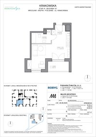 rzut mieszkanie na sprzedaż 30m2 mieszkanie Wrocław, Krzyki, Krakowska 112
