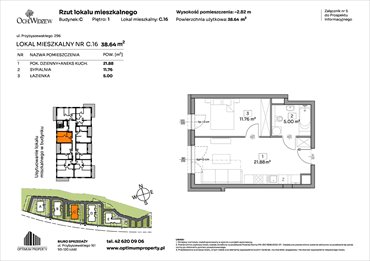 rzut mieszkanie na sprzedaż 39m2 mieszkanie Łódź, Widzew, Przybyszewskiego 292-300