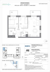 rzut mieszkanie na sprzedaż 67m2 mieszkanie Wrocław, Krzyki, Krakowska 112