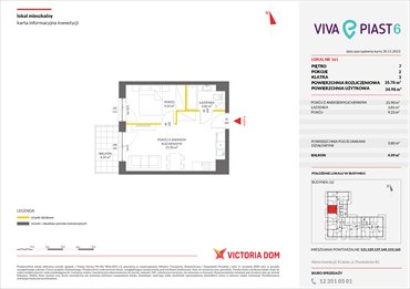 rzut mieszkanie na sprzedaż 36m2 mieszkanie Kraków, Mistrzejowice, ul. Piasta