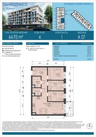 rzut mieszkanie na sprzedaż 65m2 mieszkanie SMARDZEWICE, WODNA