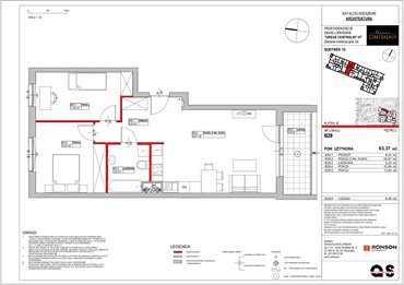 rzut mieszkanie na sprzedaż 63m2 mieszkanie Warszawa, Ursus, ul. Gierdziejewskiego 23