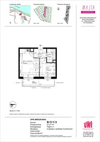 rzut mieszkanie na sprzedaż 41m2 mieszkanie Poznań, Rataje, ul. Klemensa Mikuły 1 i 3