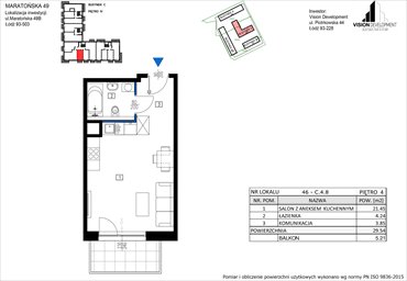 rzut mieszkanie na sprzedaż 30m2 mieszkanie Łódź, Retkinia, Maratońska 49C