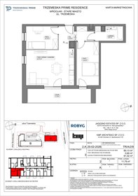 rzut mieszkanie na sprzedaż 60m2 mieszkanie Wrocław, Stare Miasto, Trzemeska