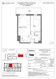 rzut mieszkanie na sprzedaż 41m2 mieszkanie Wrocław, Stare Miasto, Trzemeska