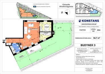 rzut mieszkanie na sprzedaż 55m2 mieszkanie Sulejówek, Wodociągowa 1, 1A, 1B