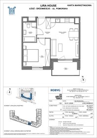 rzut mieszkanie na sprzedaż 39m2 mieszkanie Łódź, Pomorska 108
