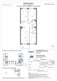 rzut mieszkanie na sprzedaż 85m2 mieszkanie Wrocław, Krzyki, Krakowska 112