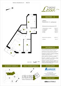 rzut mieszkanie na sprzedaż 66m2 mieszkanie Wrocław, ul. Pawła Eluarda 61-79