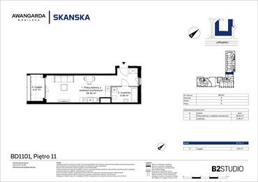 rzut mieszkanie na sprzedaż 34m2 mieszkanie Kraków, Prądnik Czerwony, Mogilska 126