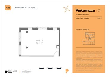 rzut mieszkanie na sprzedaż 51m2 mieszkanie Gdańsk, Morena, Piekarnicza 6