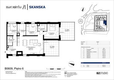 rzut mieszkanie na sprzedaż 102m2 mieszkanie Kraków, Krowodrza, ul. Mazowiecka 21