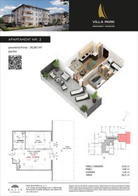 rzut mieszkanie na sprzedaż 31m2 mieszkanie Augustów, Wypoczynkowa