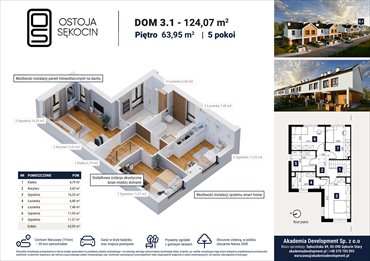 rzut dom na sprzedaż 124m2 dom Sękocin Stary, Sękocińska 89
