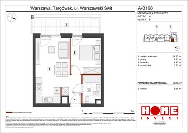 rzut mieszkanie na sprzedaż 37m2 mieszkanie Warszawa, Targówek, ul. Warszawski Świt 12