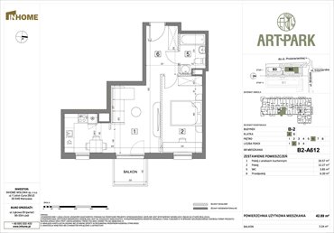 rzut mieszkanie na sprzedaż 43m2 mieszkanie Łódź, Polesie, Wołowa 4A