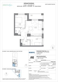 rzut mieszkanie na sprzedaż 55m2 mieszkanie Wrocław, Krzyki, Krakowska 112