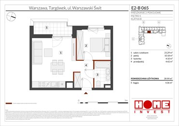 rzut mieszkanie na sprzedaż 40m2 mieszkanie Warszawa, Targówek, ul. Warszawski Świt