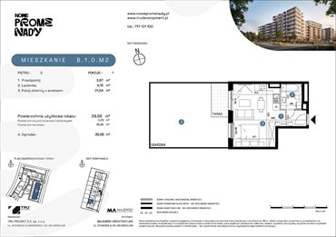 rzut mieszkanie na sprzedaż 30m2 mieszkanie Wrocław, Kleczków, ul. Czochralskiego/ Miłosza