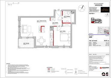 rzut mieszkanie na sprzedaż 49m2 mieszkanie Warszawa, Ursus, ul. Gierdziejewskiego 23