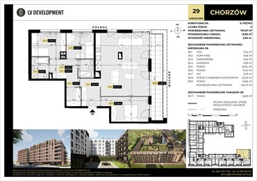 rzut mieszkanie na sprzedaż 104m2 mieszkanie Chorzów, 3 Maja 94'