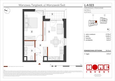 rzut mieszkanie na sprzedaż 40m2 mieszkanie Warszawa, Targówek, ul. Warszawski Świt