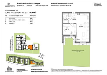 rzut mieszkanie na sprzedaż 50m2 mieszkanie Łódź, Widzew, Przybyszewskiego 292-300