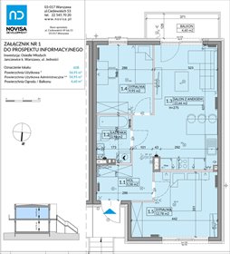 rzut mieszkanie na sprzedaż 55m2 mieszkanie Janczewice, Jedności
