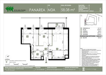 rzut mieszkanie na sprzedaż 58m2 mieszkanie Warszawa, Ursus, Ryżowa