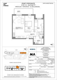 rzut mieszkanie na sprzedaż 60m2 mieszkanie Wrocław, Fabryczna, Białowieska 91a
