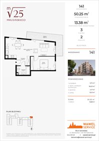 rzut mieszkanie na sprzedaż 50m2 mieszkanie Katowice, Mikusińskiego 25