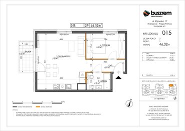 rzut mieszkanie na sprzedaż 46m2 mieszkanie Warszawa, Praga Północ, Kijowska 17