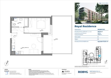 Nowe mieszkanie dwupokojowe Royal Residence Warszawa, Wilanów, Sarmacka 39m2 Foto 1