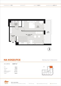 rzut mieszkanie na sprzedaż 50m2 mieszkanie Katowice, Wełnowiec, Słoneczna 1