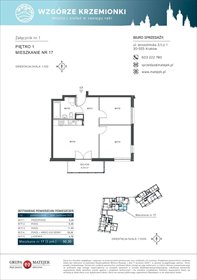 rzut mieszkanie na sprzedaż 50m2 mieszkanie Kraków, Podgórze, Jerozolimska 4