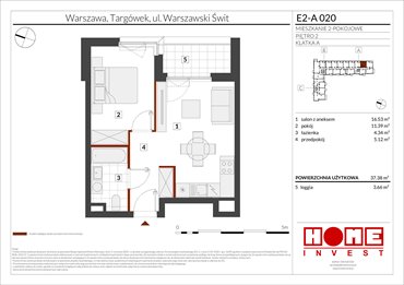 rzut mieszkanie na sprzedaż 37m2 mieszkanie Warszawa, Targówek, ul. Warszawski Świt